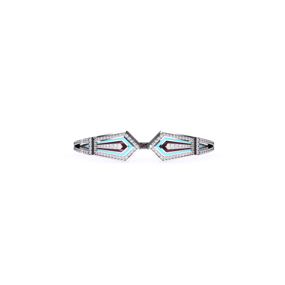 Stacking Open Cuff Diamond Bracelet